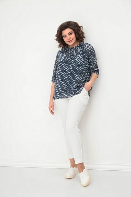 Костюм с блузкой Solomeya Lux 905 синий Костюм с блузкой Solomeya Lux 905 синий