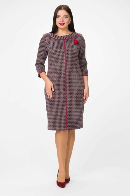 Повседневное платье Stilville 19C1681 серый,бордо,черный