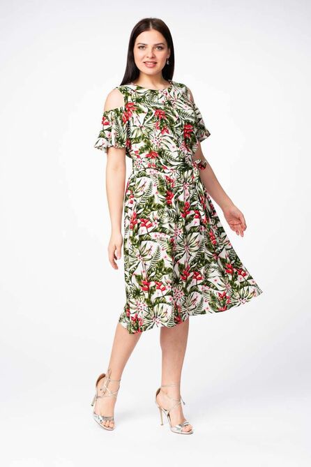 Повседневное платье Stilville 19С1647 белый