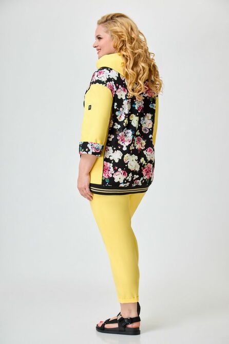 Костюм брючный Svetlana Style 1638 цветы+желтый