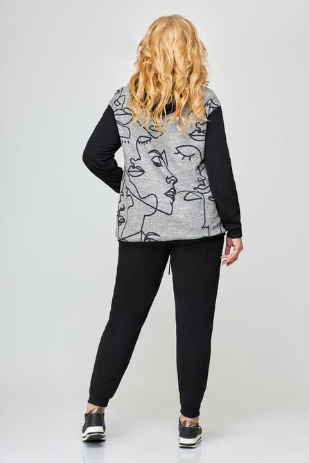Спортивный костюм Svetlana Style 1628 черный+принт Спортивный костюм Svetlana Style 1628 черный+принт