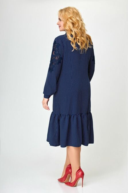 Вечернее платье Svetlana Style 1857 синий+горох
