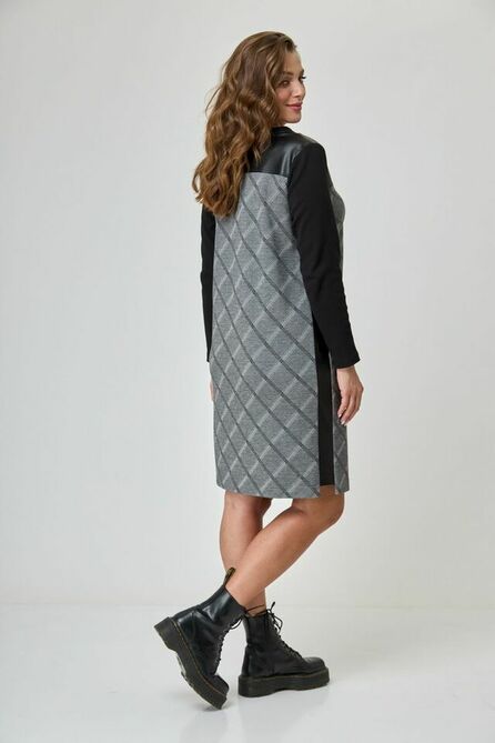 Повседневное платье ТАиЕР 1022 клетка_черный