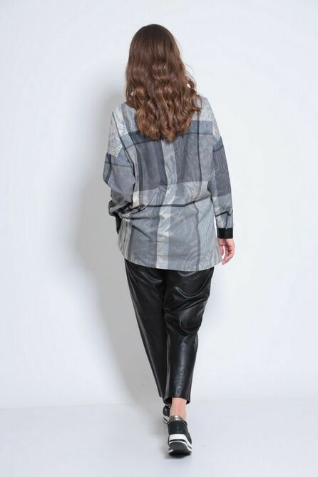 Рубашка ТАиЕР 1044 серый_клетка_черный