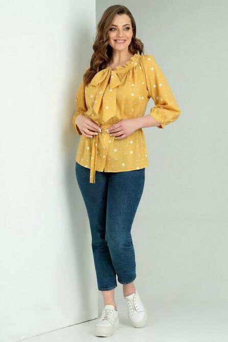 Блузка Таир-Гранд 62167-1 горчица