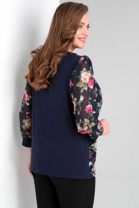 Блузка Таир-Гранд 62296 темно-синий