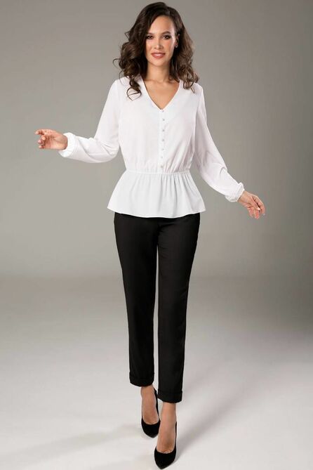 Блузка Teffi style L-1468 молочный