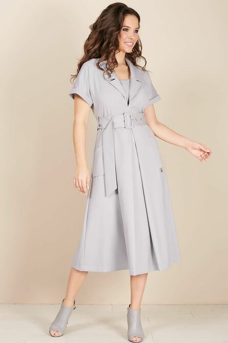 Повседневное платье Teffi style L-1482 серый Повседневное платье Teffi style L-1482 серый