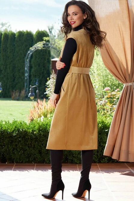 Офисное платье Teffi style L-1523 бежевый