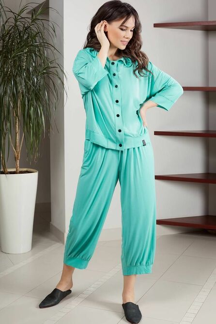 Брюки, Бомбер Teffi style L-1564 мятный