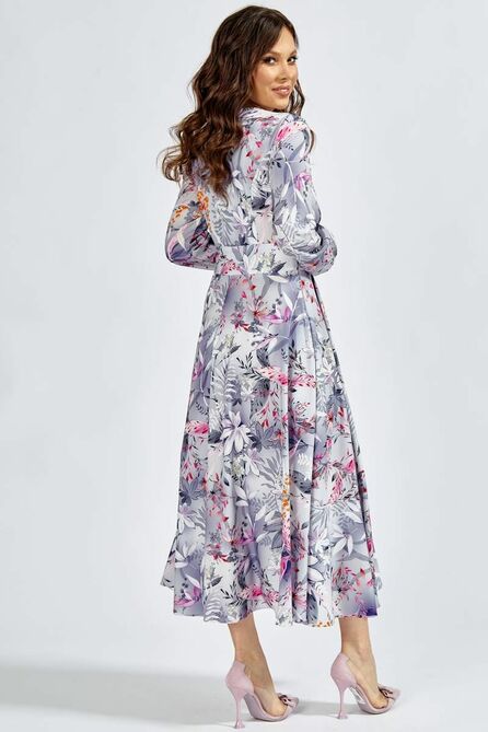 Повседневное платье Teffi style L-1417 французский_серый Повседневное платье Teffi style L-1417 французский_серый