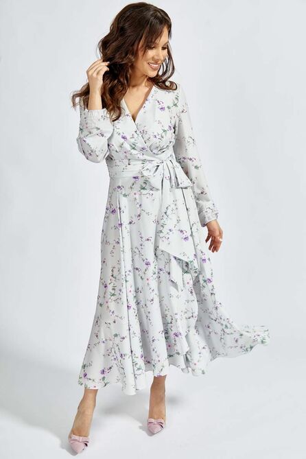 Повседневное платье Teffi style L-1417 цветы_на_лунном