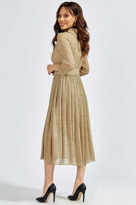 Повседневное платье Teffi style L-1632 камешки_на_бежевом Повседневное платье Teffi style L-1632 камешки_на_бежевом