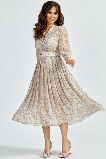 Повседневное платье Teffi style L-1632 дымчатый