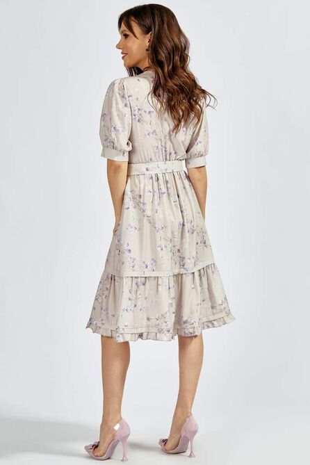 Повседневное платье Teffi style L-1567 серебристо-серый