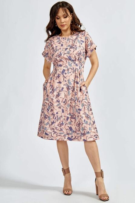 Повседневное платье Teffi style L-1640 туманная_роза