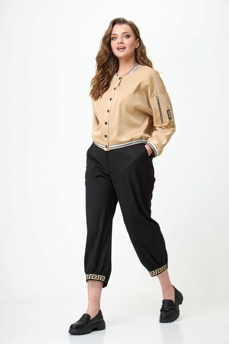 Рубашка Teffi style L-1504 песочный