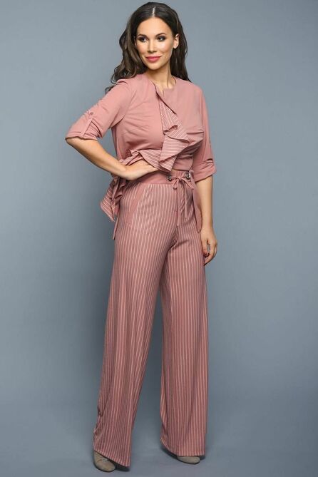 Брюки, Блуза Teffi style L-1333 пыльно_розовый Брюки, Блуза Teffi style L-1333 пыльно_розовый