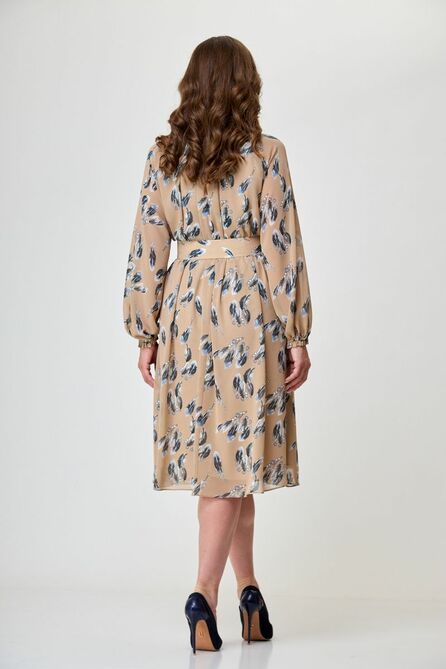 Повседневное платье Teffi style L-1623 бежевый Повседневное платье Teffi style L-1623 бежевый