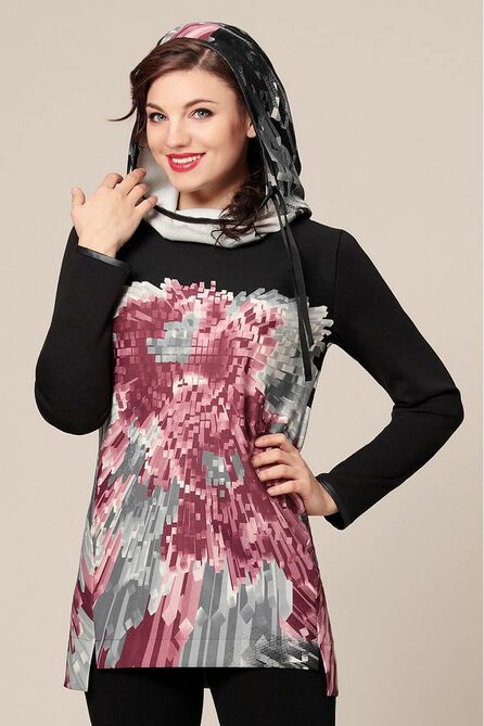 Туника Teffi style L-1163 розовый_кристалл Туника Teffi style L-1163 розовый_кристалл