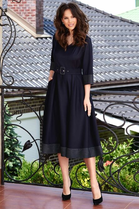Повседневное платье Teffi style L-1585/1 синий Повседневное платье Teffi style L-1585/1 синий