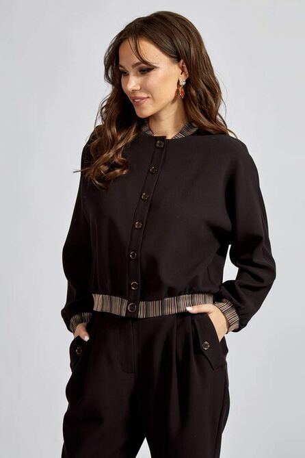 Костюм брючный Teffi style д-1545 черный Костюм брючный Teffi style д-1545 черный