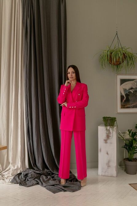 Костюм брючный Temper 397 малина