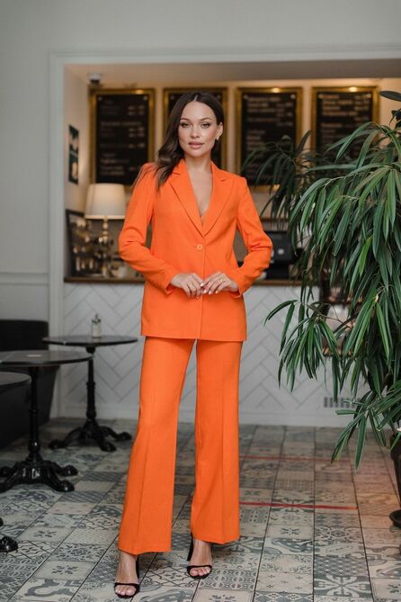 Костюм брючный Temper 488 оранжевый