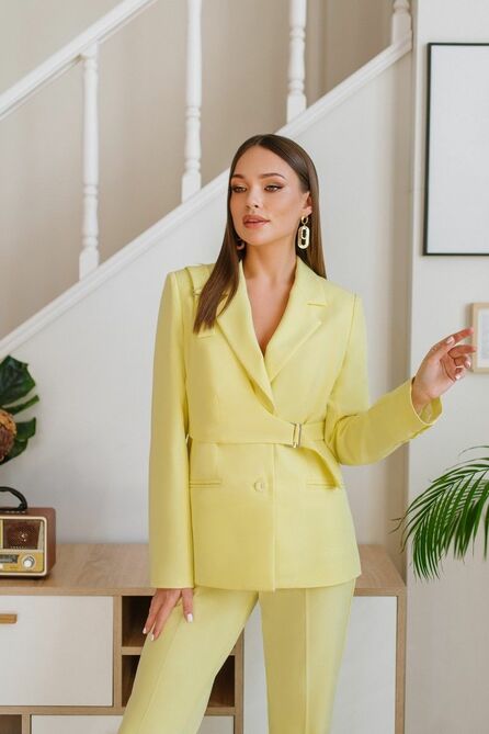 Брюки, Жакет,Портупея Temper 473 желтый