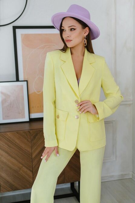 Костюм брючный Temper 478 желтый