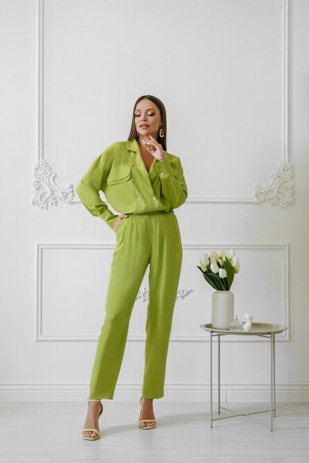 Брюки, Блуза Temper 480 салат