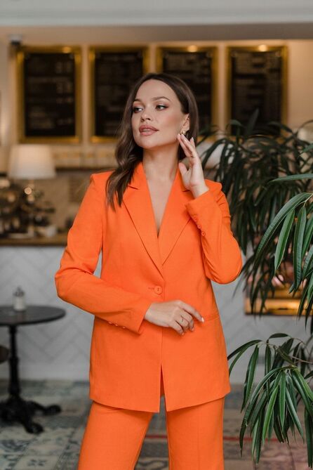 Костюм брючный Temper 488 оранжевый