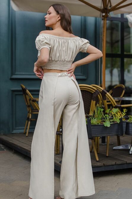 Брюки, Блуза Temper 498 бежевый