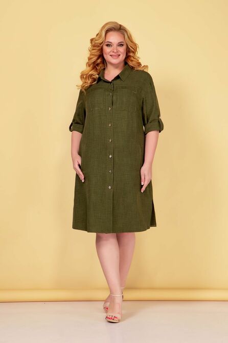 Повседневное платье Тэнси 337 хаки