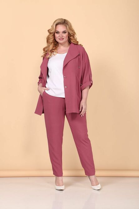 Брюки, Блуза, Жакет Тэнси 338 сангрия