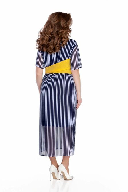 Вечернее платье TEZA 723 полоска_желтый