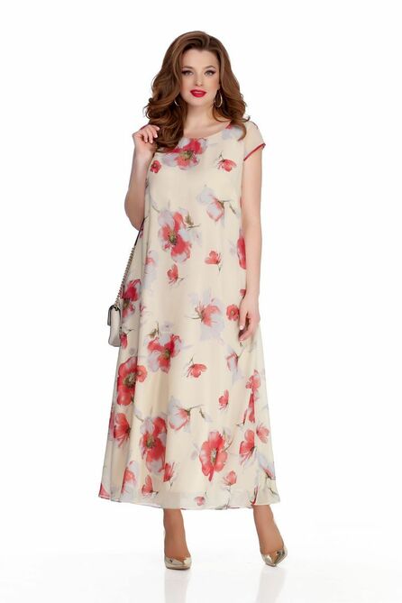 Повседневное платье TEZA 637 бледно-желтый