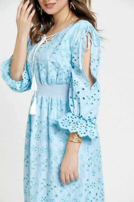 Повседневное платье TEZA 182 голубой