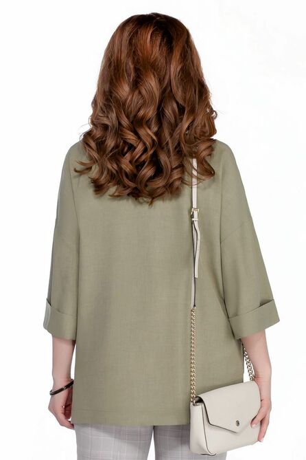 Костюм с блузкой TEZA 644 хаки