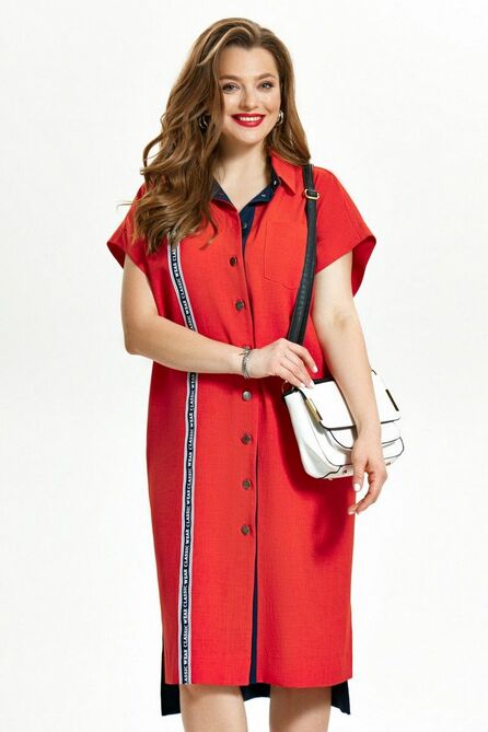 Повседневное платье TEZA 1344 красный