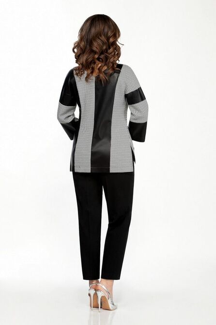 Брюки, Блуза TEZA 2042 черно-белый