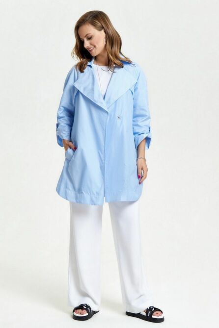 Тренч TEZA 2390 голубой