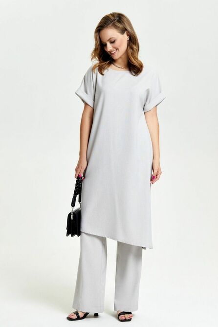 Костюм брючный TEZA 2638 бежево-серый