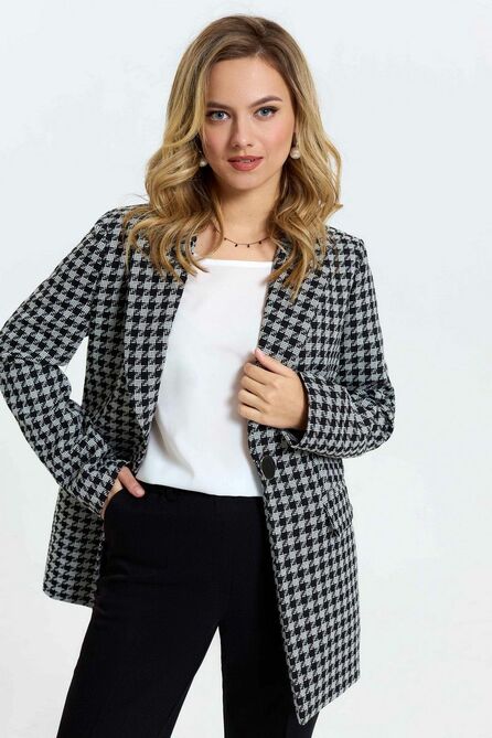 Жакет TEZA 2992 черно-серый