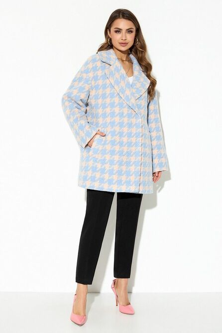 Пальто TEZA 3748 голубой