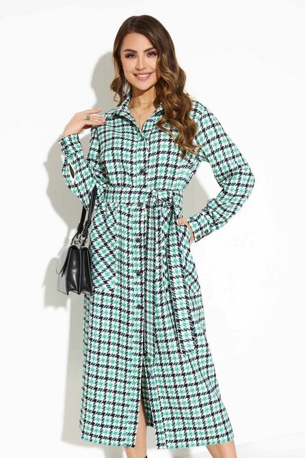 Повседневное платье TEZA 3772 бирюза