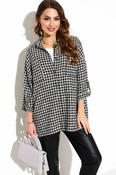 Костюм с блузкой TEZA 3899 черный