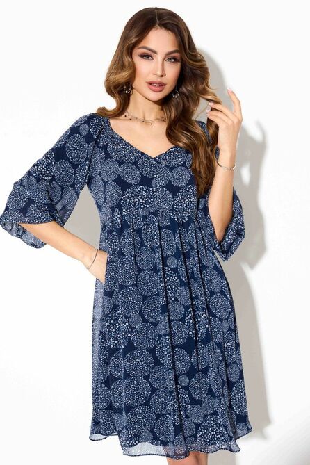 Повседневное платье TEZA 3777 синий