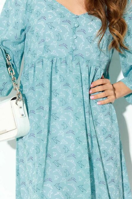 Повседневное платье TEZA 3777 голубой