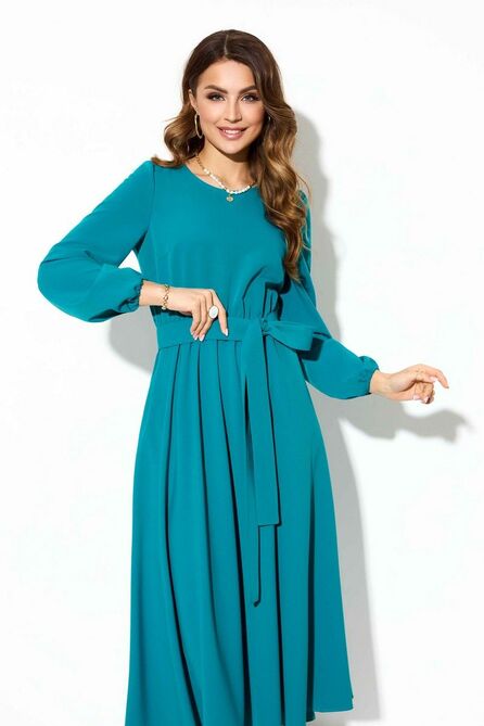 Повседневное платье TEZA 3797 бирюза